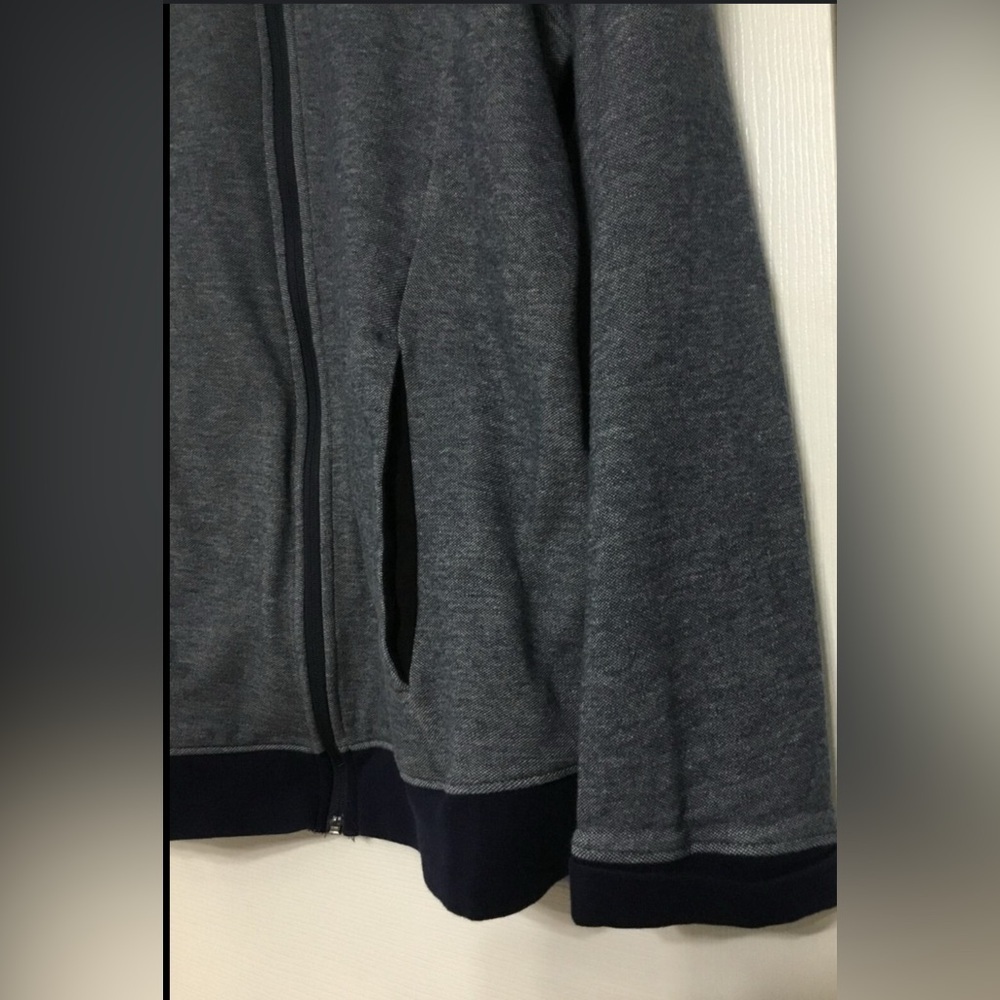 ALFANI MEN’S BLACK GRAY COTTON FULL ZIP JACKET SIZE: M CASUAL LIGHTWEIGHT - Picture 13 of 13